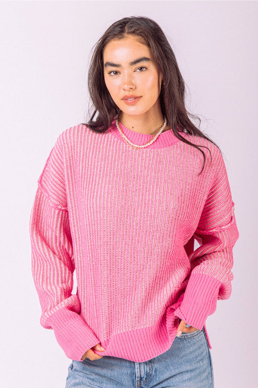 Two Tone Knit Sweater