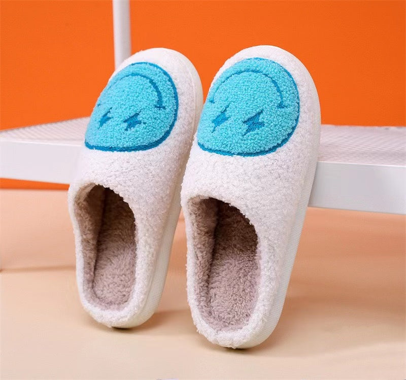 Plush Lightening Face Slippers