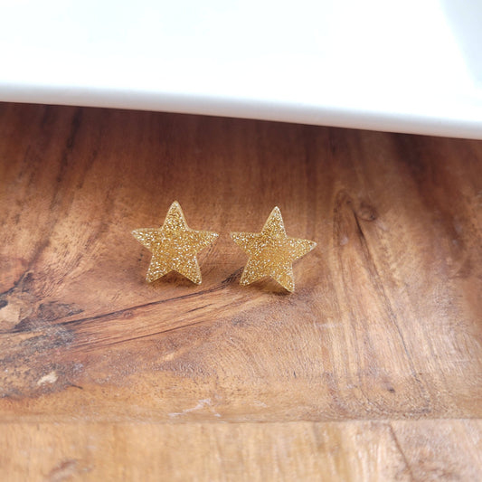 Sparkle Star Studs - Gold